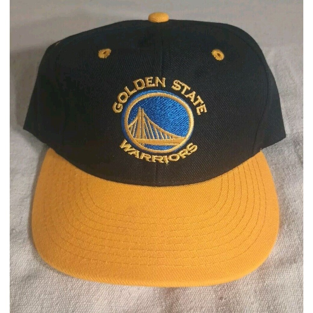 San Francisco Golden State Warriors Snapback Hat NBA Black and Yellow Pro Cap